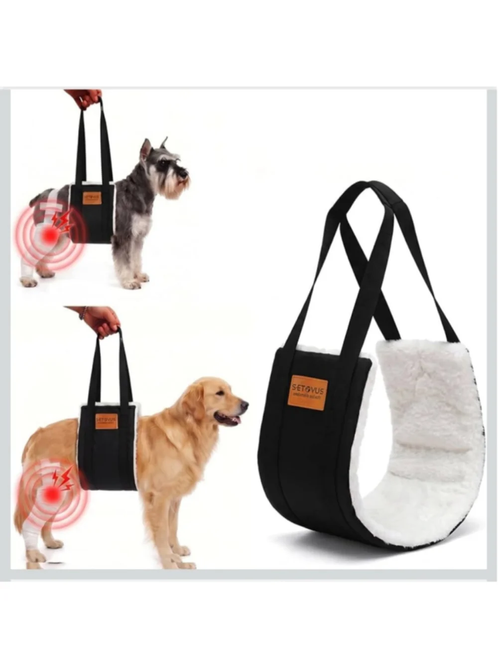 Portable Dog Sling For Back Legs Large Dogs Hip Joint Arthritis K9 Harness Leash